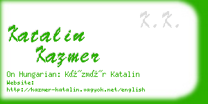 katalin kazmer business card